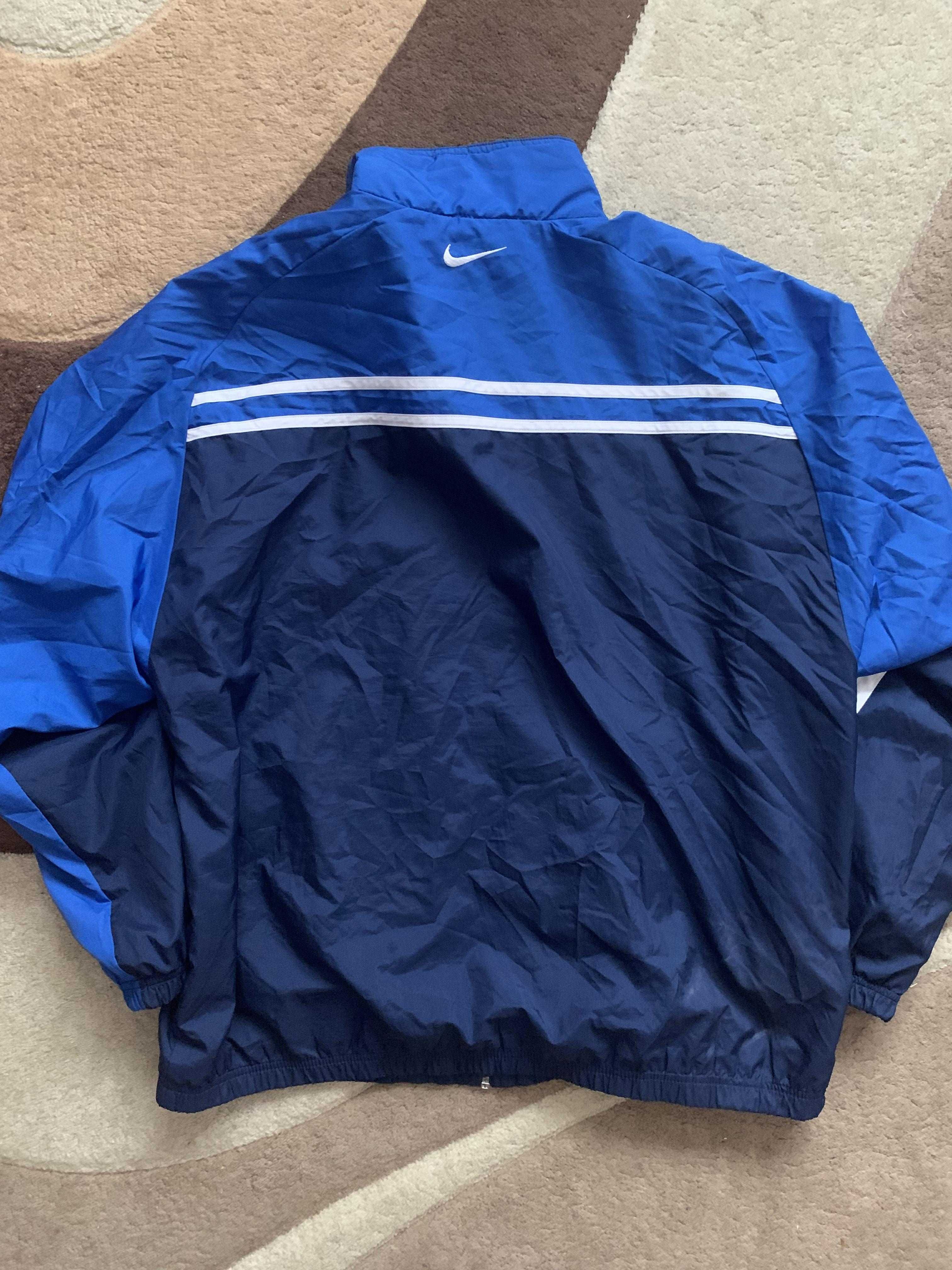 Geaca Windbraker Nike Team Vintage Subtire Primavara Albastra Simpla