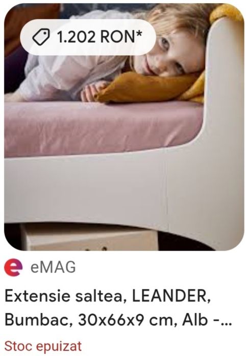 Vând pătuț Leander lemn  original,cu saltea bambus+husă impermeabilă