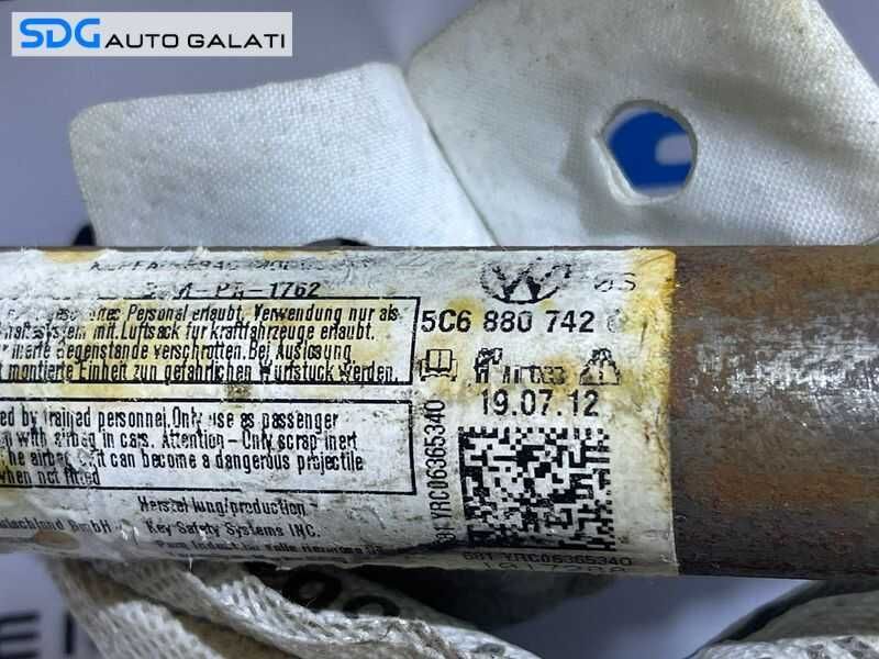Airbag Cortina Dreapta VW Jetta 4 2011 - 2014 Cod 5C6880742