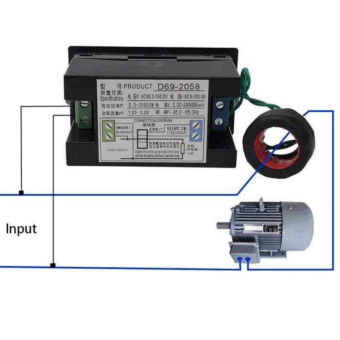 100А AC монитор 40-300V и 200-450V