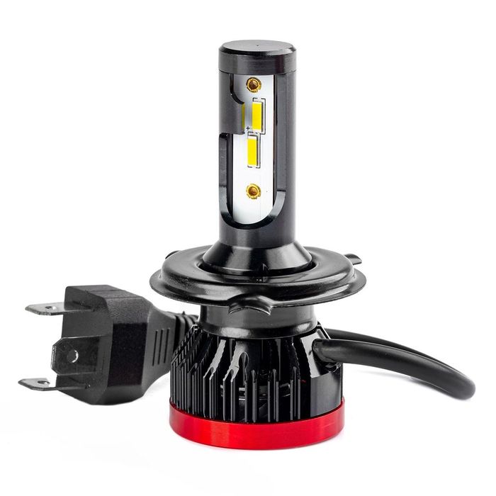 комплект led лед диодни крушки за фар amio h4 h/l bf mini - 50w. ...