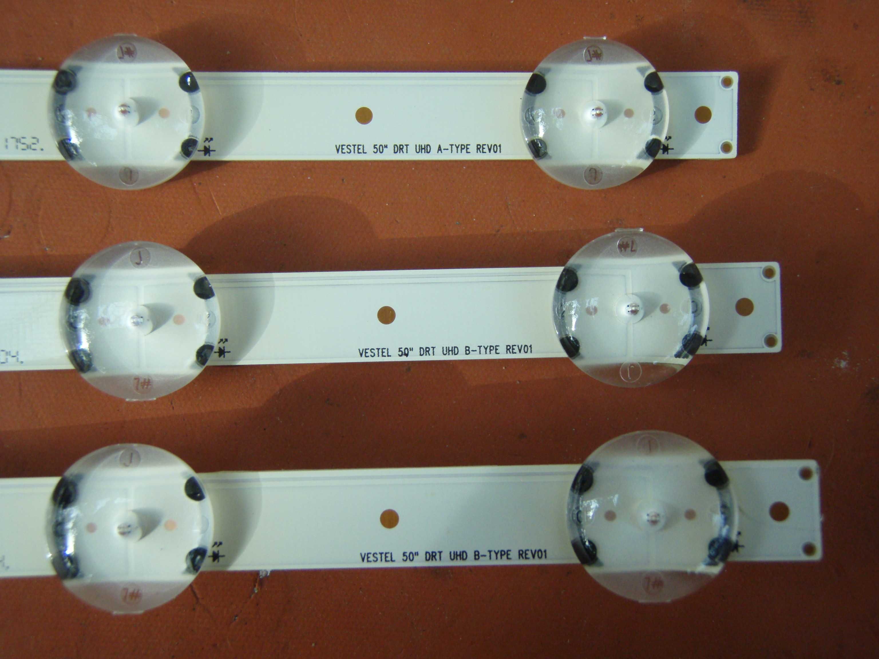 Set 6 barete LED VESTEL 50 DRT UHD A-Type REV01 + DRT UHD B-Type REV01