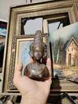Statueta veche bronz semnătura colecție