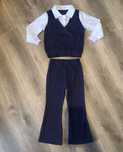 Set bluza și pantaloni evazați fetița 110-116