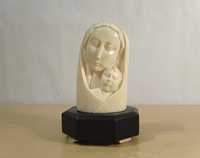 Statueta ‘Maica Domnului cu Pruncul’, sculptata manual| UNICAT