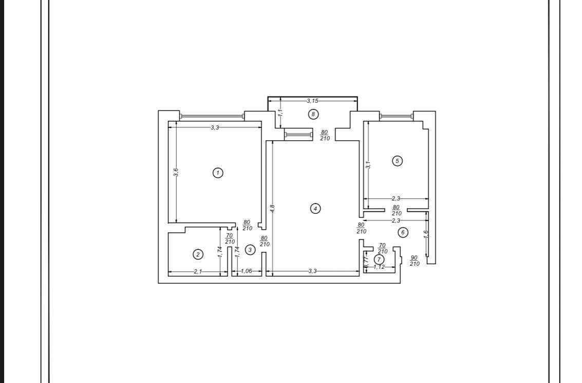 Vand apartament semi-decomandat cu 2 camere