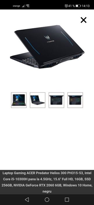 Laptop Acer Predator Gaming