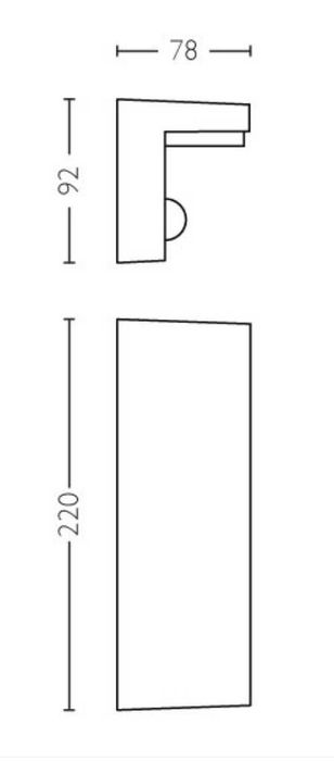 Aplica LED integrat de exterior Philips Bustan, cu senzor miscare