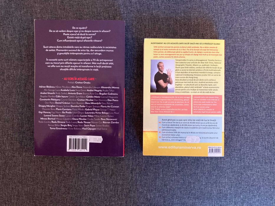Carti antreprenoriale: Esecuri de succes + Saptamana de lucru de 4 ore
