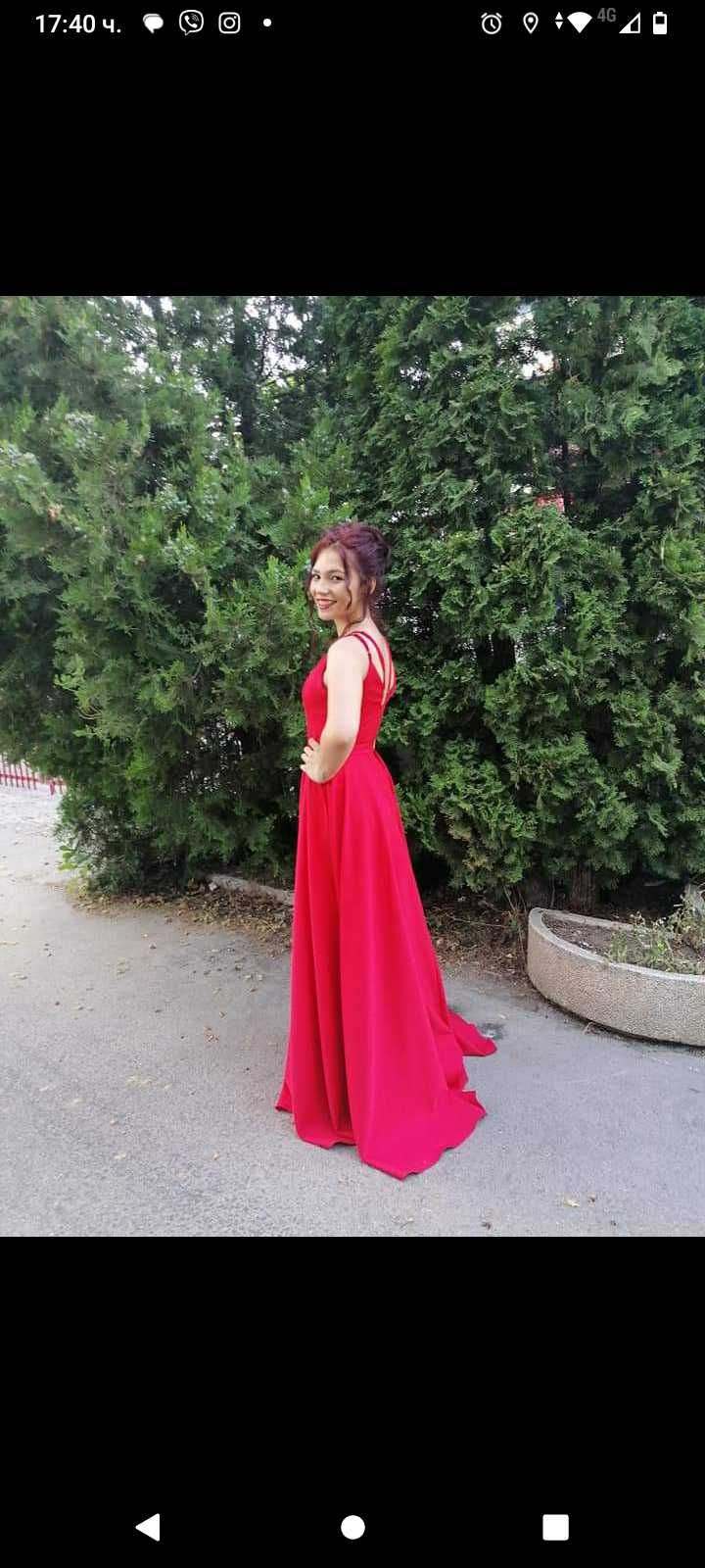 Червена Бална рокля размер М