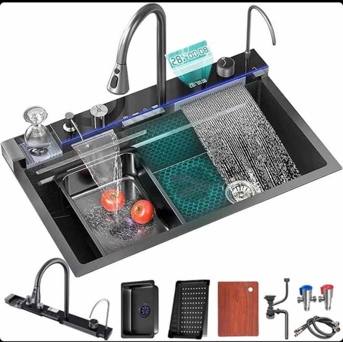 Chiuveta multifunctionala 2 cascade, accesorii incluse