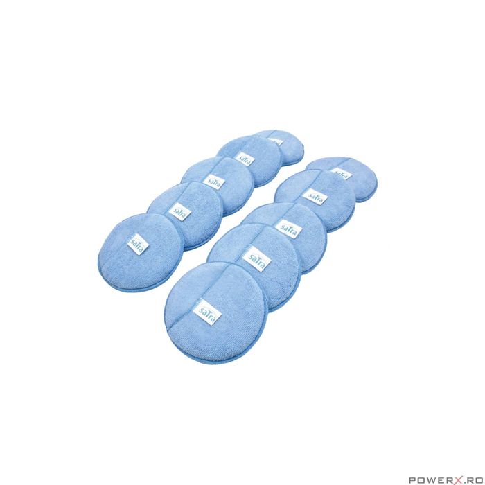 Set 10 bureti, microfibra, pentru curatat, lustruit cu ceara, Satra
