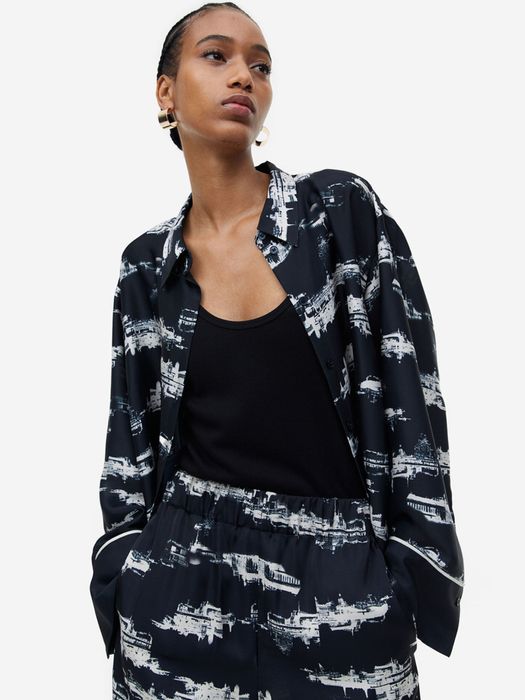 Риза с принт H&M