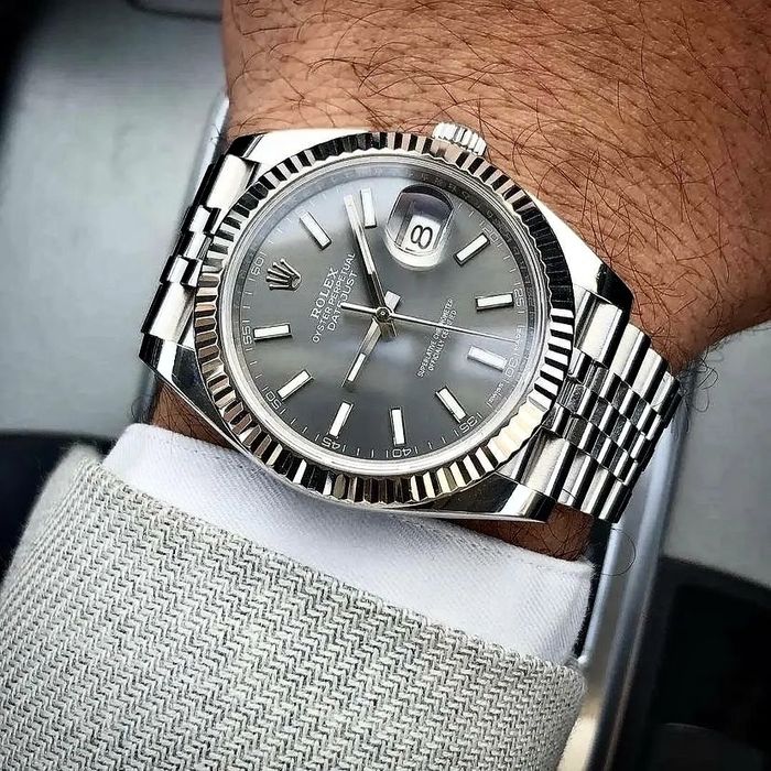 rolex datejust gray dial 41,mm