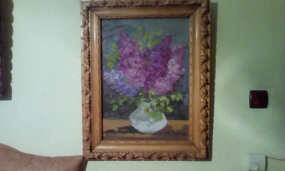 Tablouri unicate pictate cu spaclu de A.Meghesi(70/55 cm.)