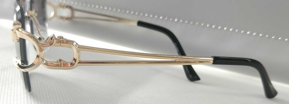 Ochelari de soare Cartier model 1, lentile negre, rama aurie