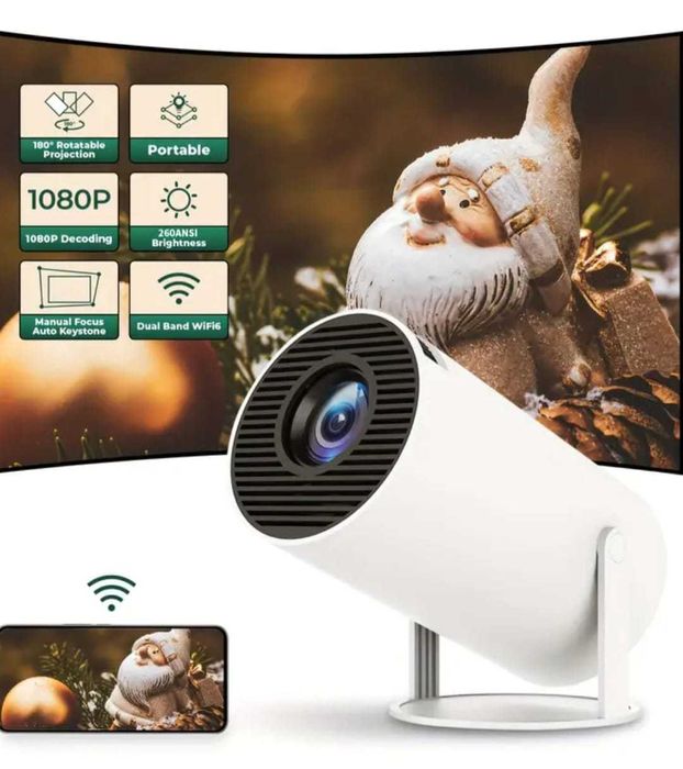 Proiector cu suport, UltraHD, Android 11