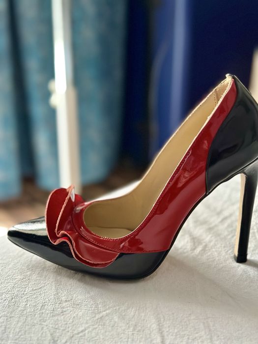 Pantofi piele lacuita Dacota, toc de 10 cm, 36