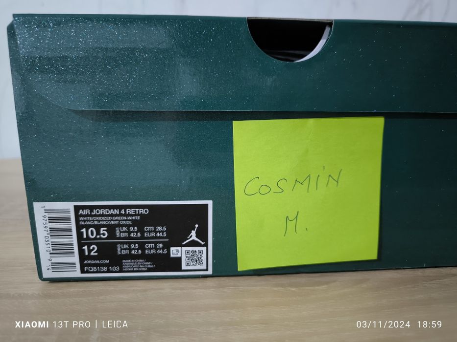 Air Jordan Retro 4 Oxidized Green