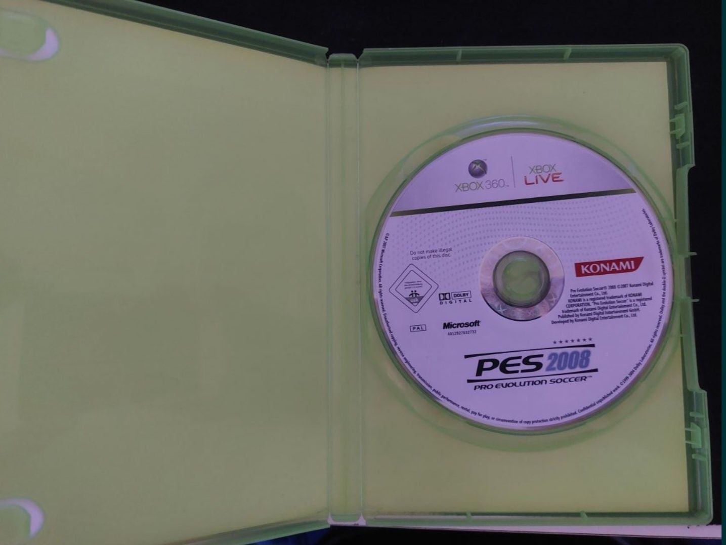 Pes 2008 cd xbox 360 nu fifa wwe gta sport formula 1