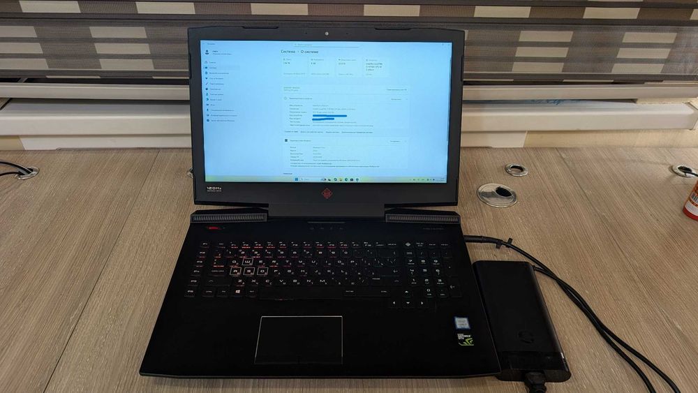HP Omen 17.3", i7 8750H, 32ГБ DDR4, 256ГБ SSD + 1TB HDD, GTX 1060