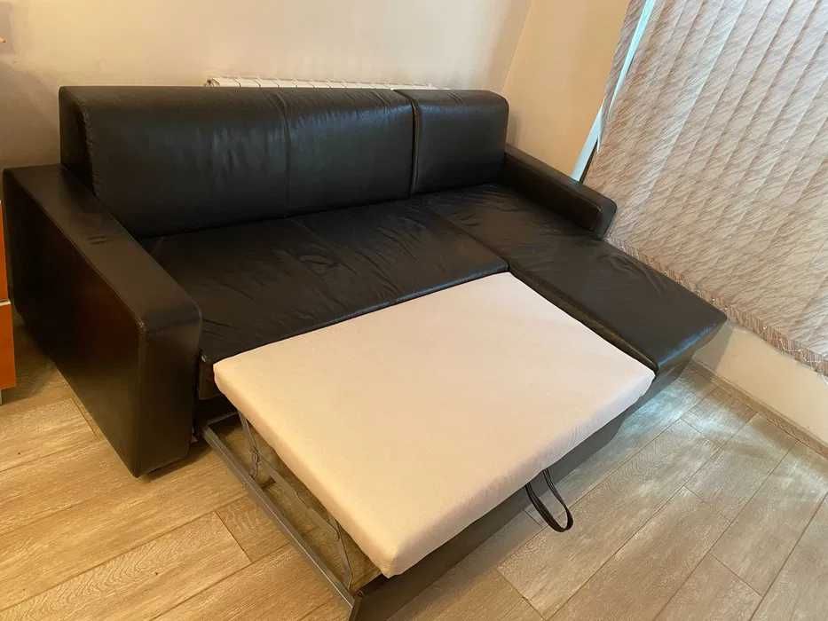 Диван разтегателен, еко кожа, 230см/150см