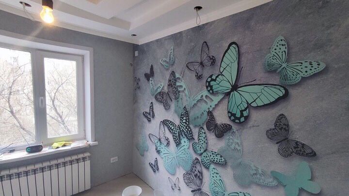 Поклейка  обоев.