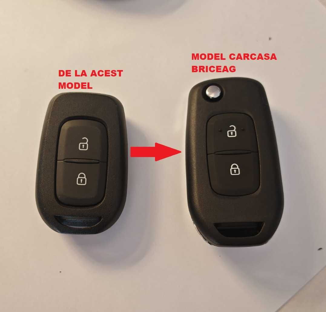 Carcasa cheie briceag dacia spring logan2 sandero2 duster ph3 cu 2 btn
