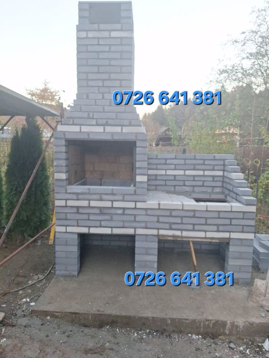 Gratar rustic de cărămidă plita țărănească cuptor de pâine afumături m