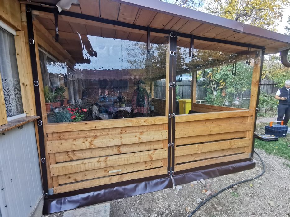 Folie Cristal transparenta terase foisoare, terasa PVC