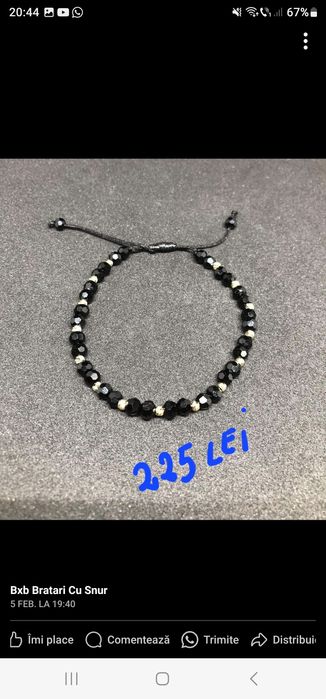 Bratari snur cu bilute aur 14k,pret