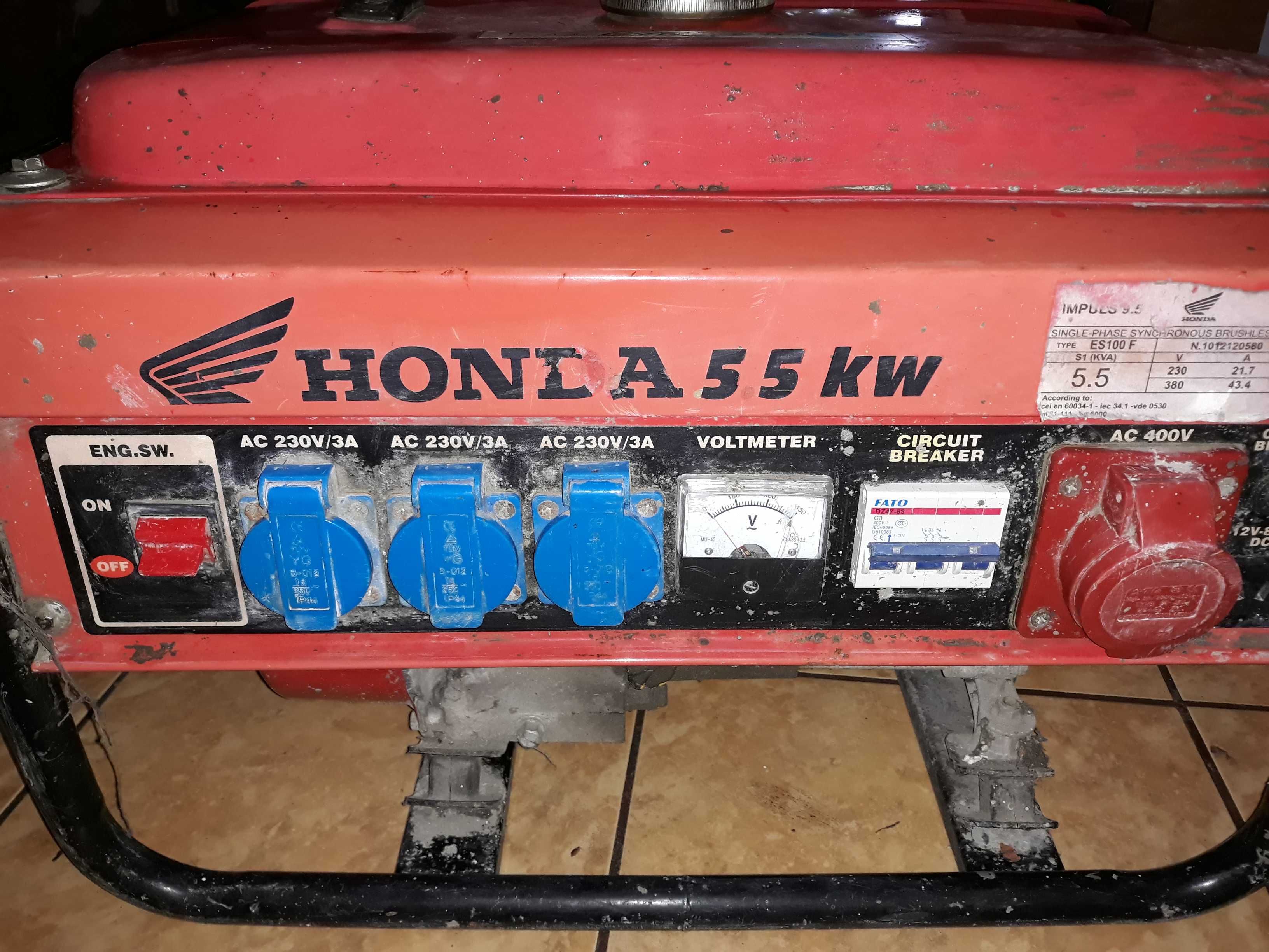 Generator curent Honda 5.5 kW, 9.5 CP/HP, Made in Japan