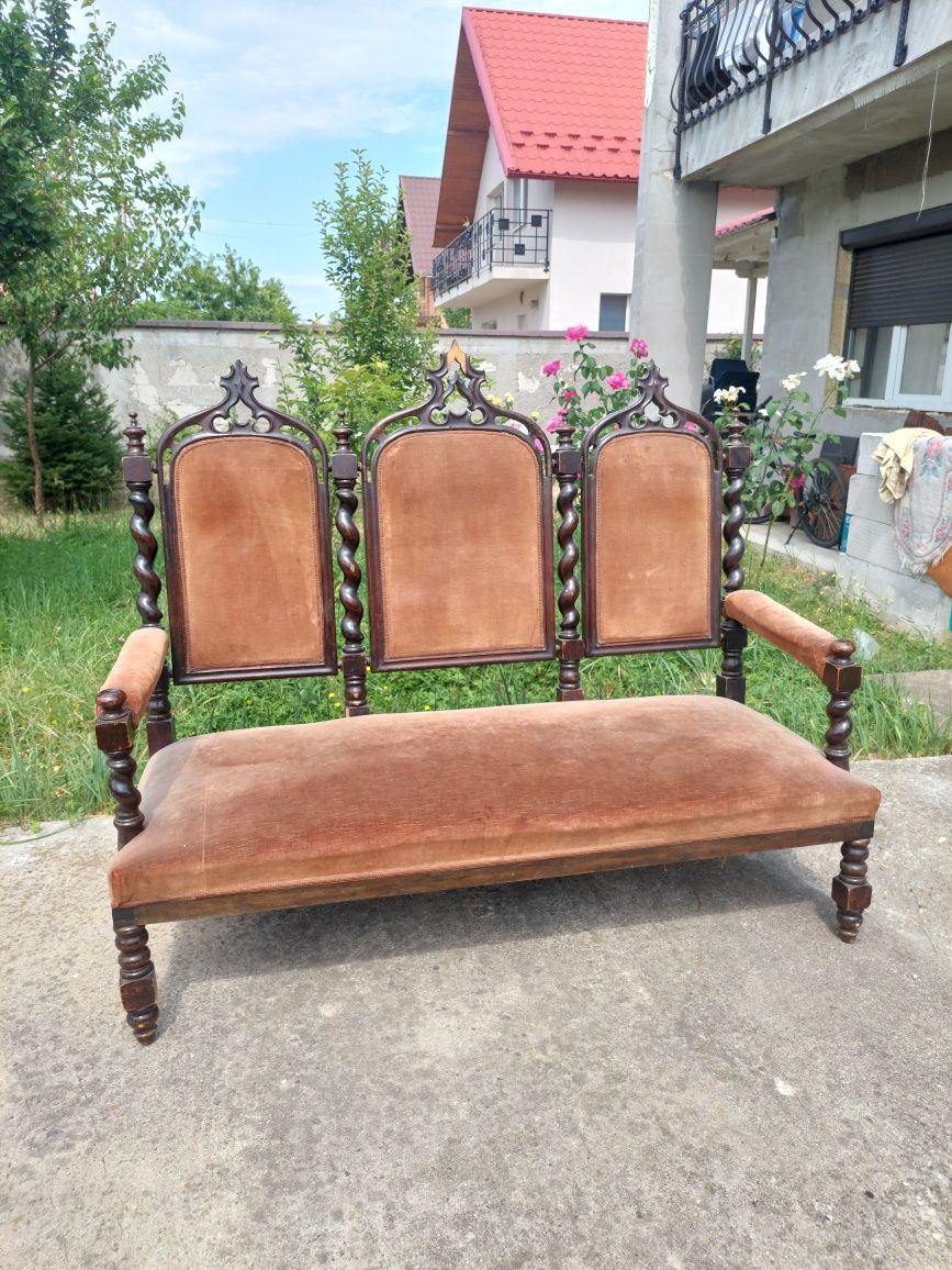 Canapea vintage lemn