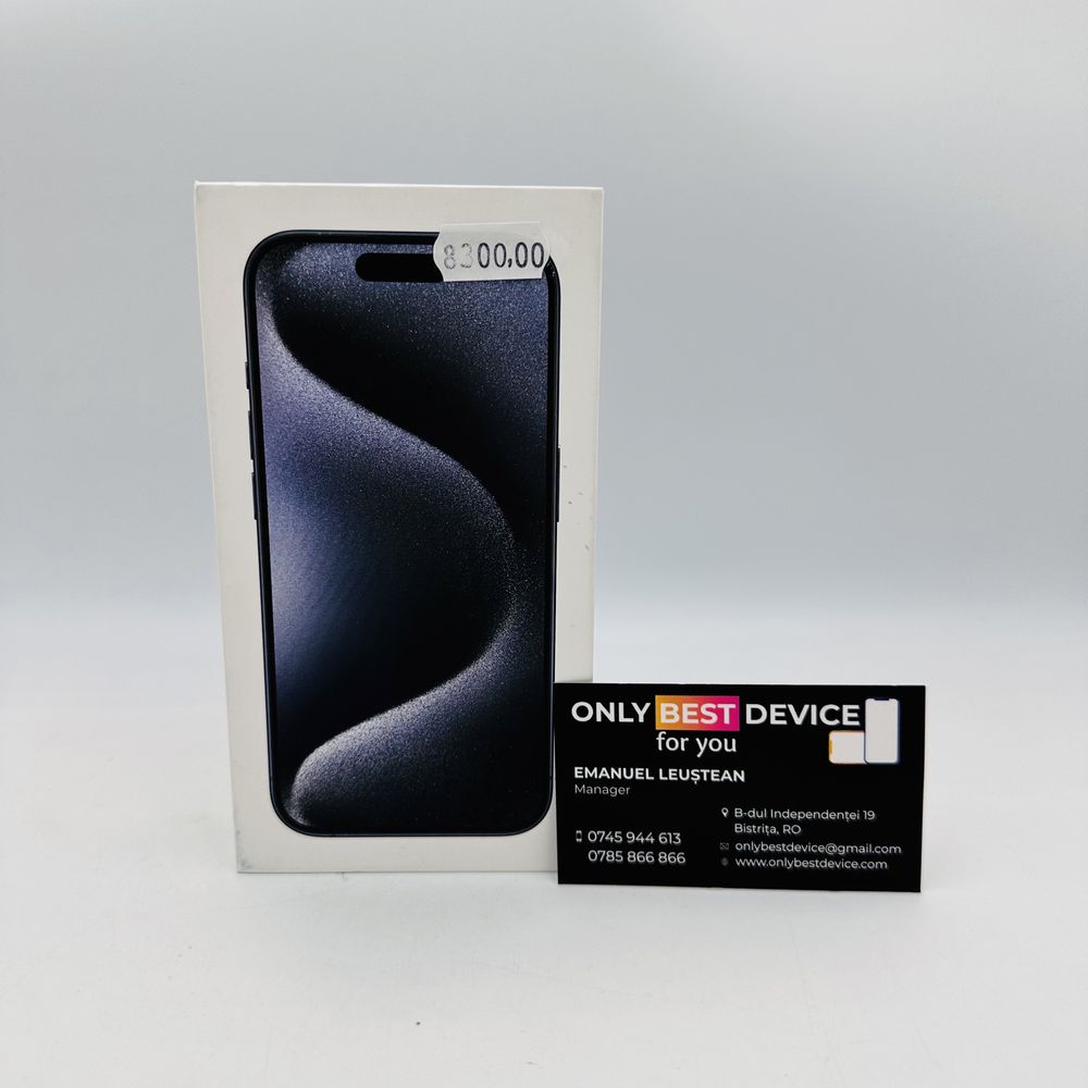  iPhone 15 Pro Blue Titanium 512GB Nou/Sigilat