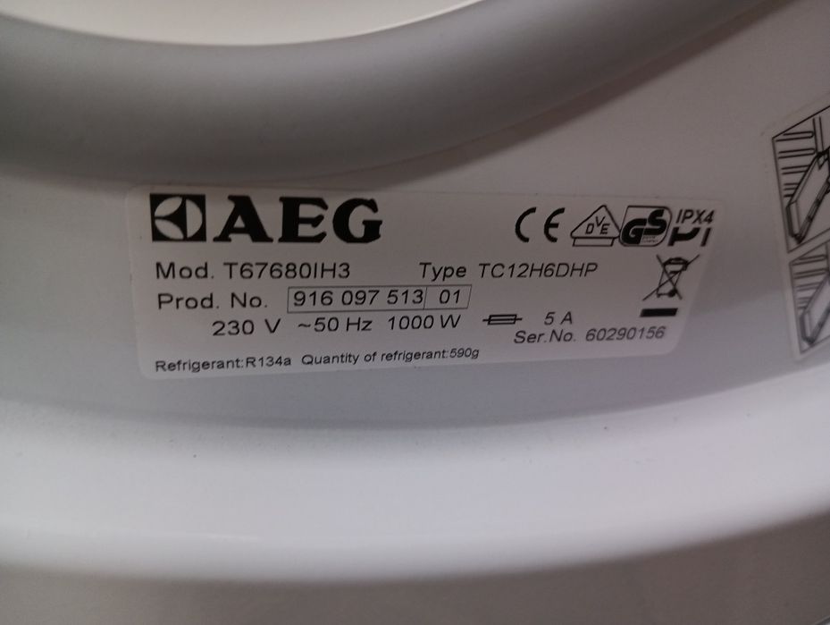 Сушилня с термопомпа АЕГ Aeg Protex Plus A+++ 8кг 2 години гаранция!