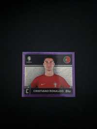 Sticker Cristiano Ronaldo Purple Parallel Topps Euro2024