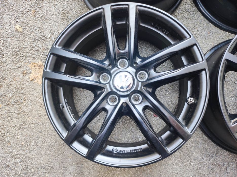 Фолксваген/VW - 16 цола 5x112; 4 бр. лети черни джанти