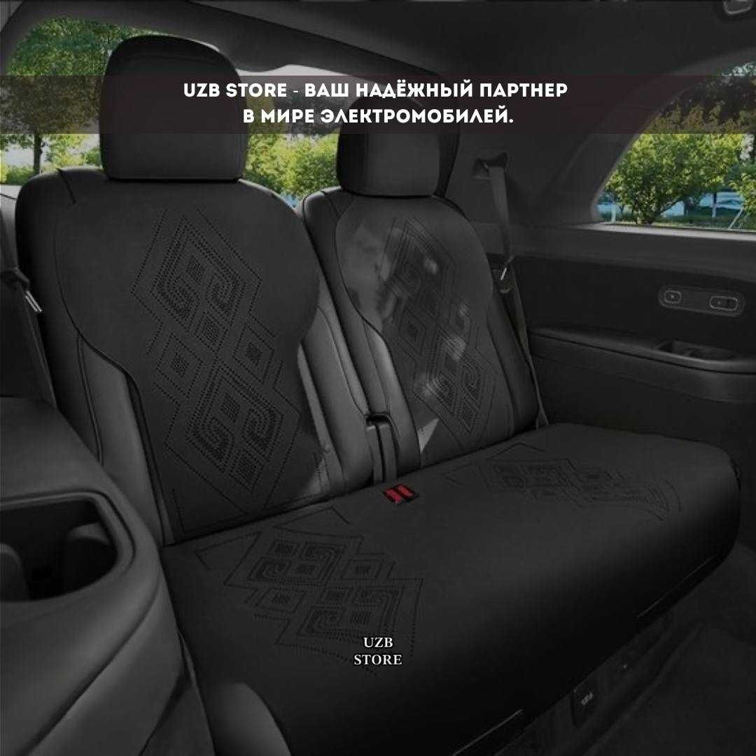 Накидка на сиденья черного цвета из ткани для Lixiang L9 от UZB STORE