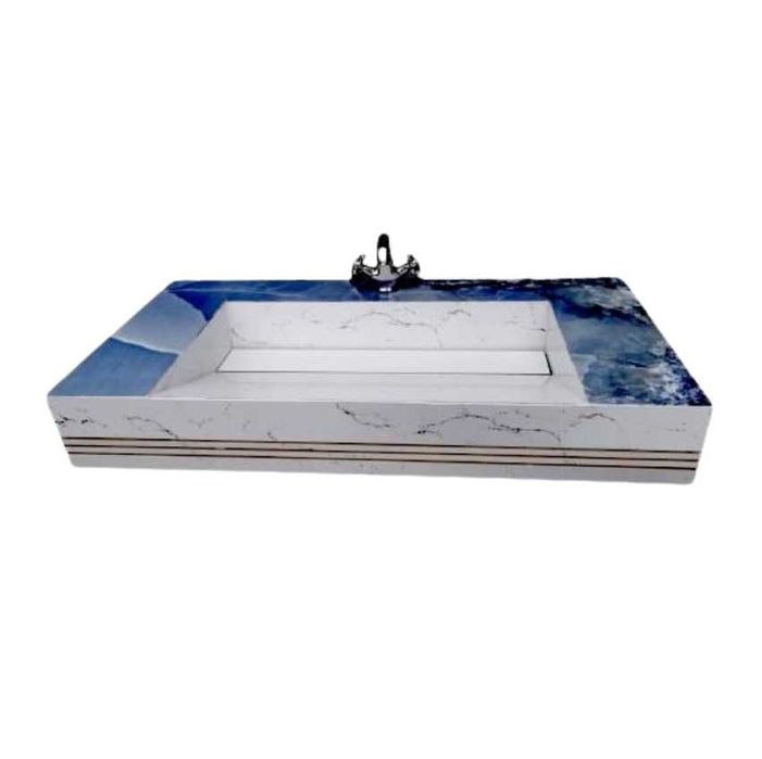 Lavoar 117 cm x 60 cm - Blue Marble Artisan – Armonie și Exclusivitate