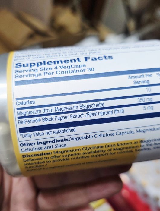 ДОСТАВКИ НЕТ Solaray магний глицинат 350мг 120шт 180000сум MADE IN USA