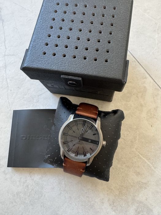 Ceas original Diesel bărbați,curea piele naturală,nou în cutie,cadou