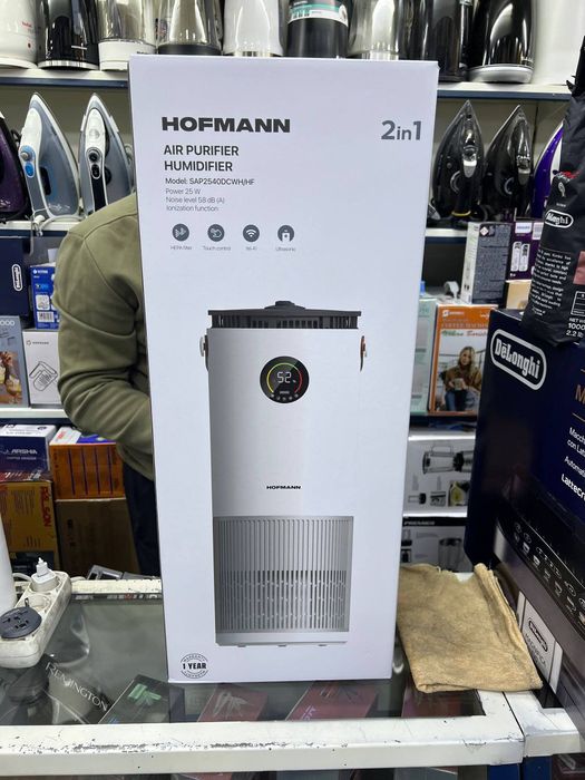 Очиститель увлажнитель воздуха Hofmann 2 в 1 SAP2540DCWH/HF 40 м²