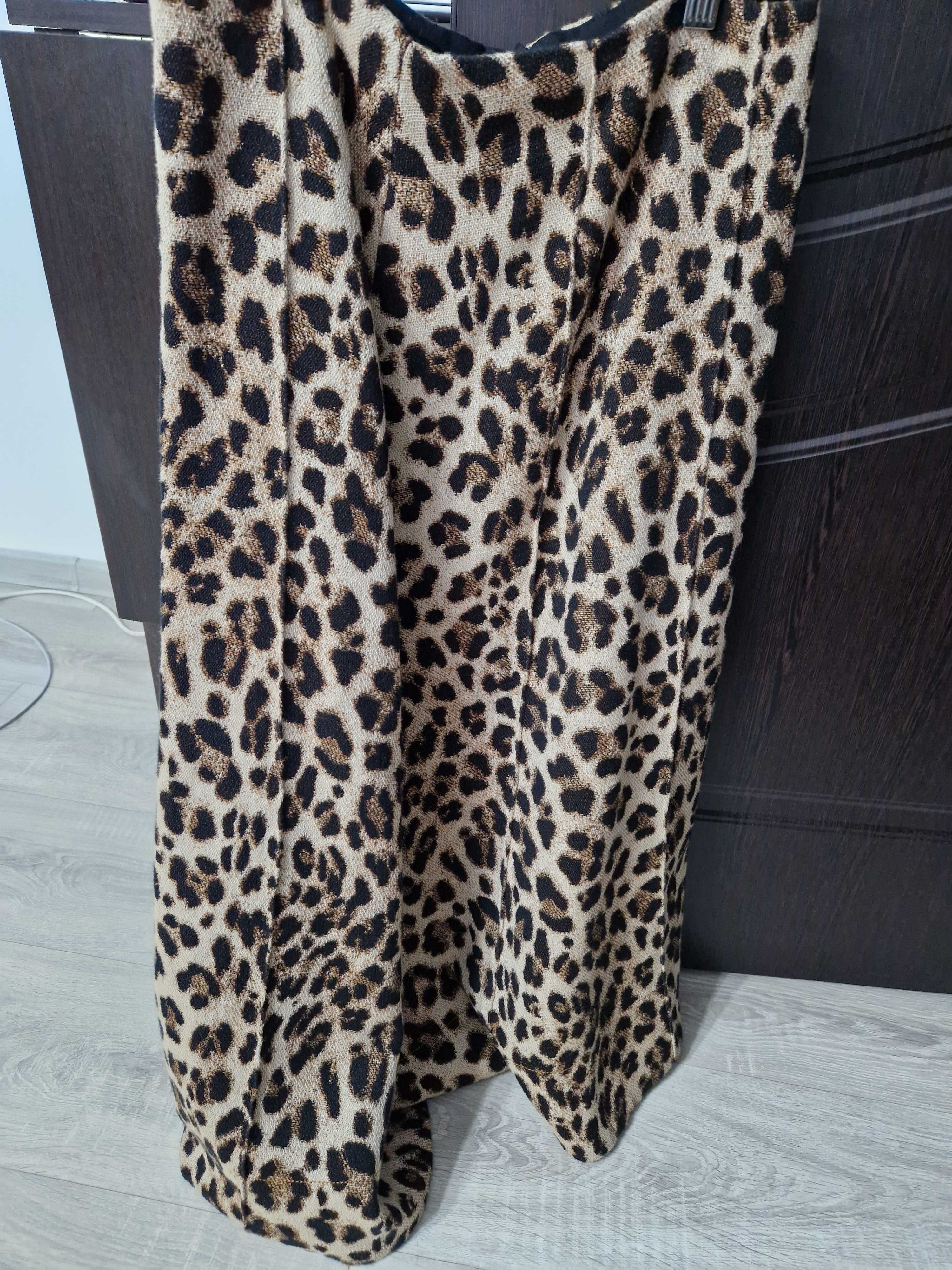 Fustă midi leopard