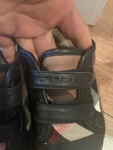 Детски кожени обувки BURBERRY