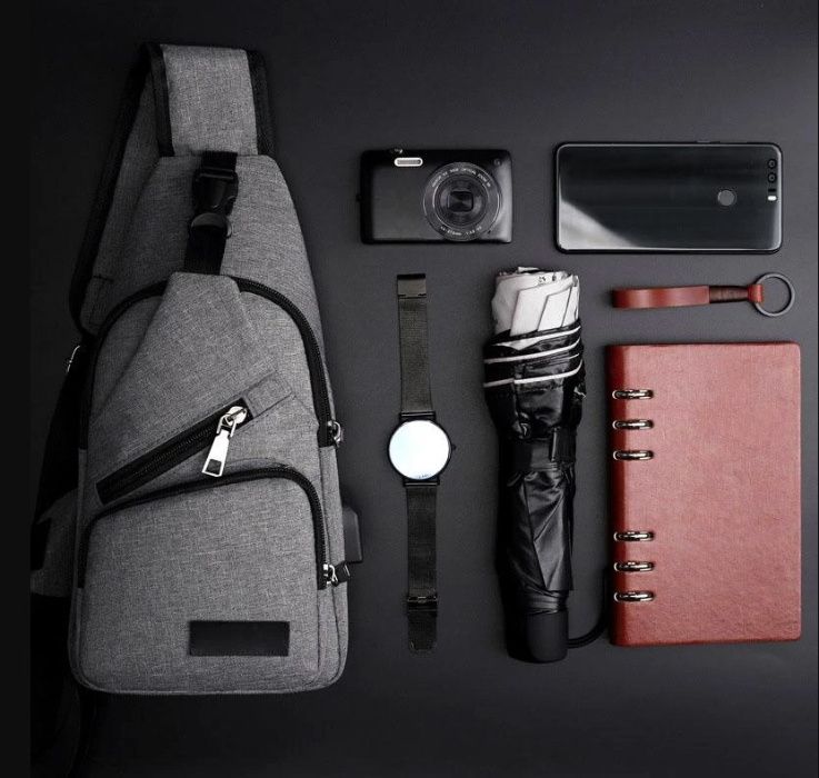 Чанта за рамо за документи пътуване Чанти през рамо с USB изход