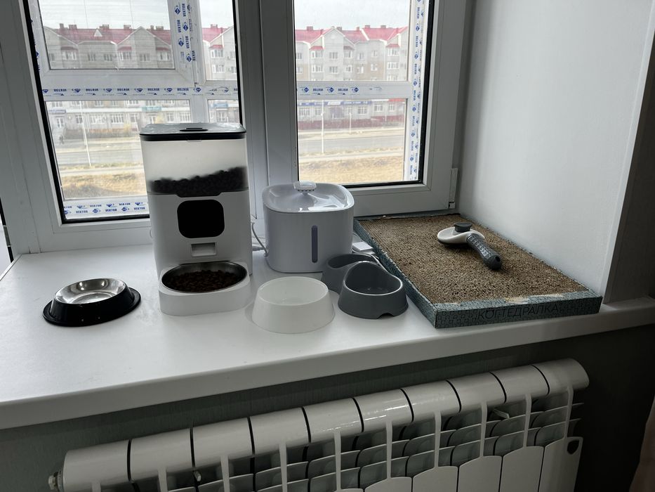 Продам автокормушки, лоток, домик для котенка, кошки