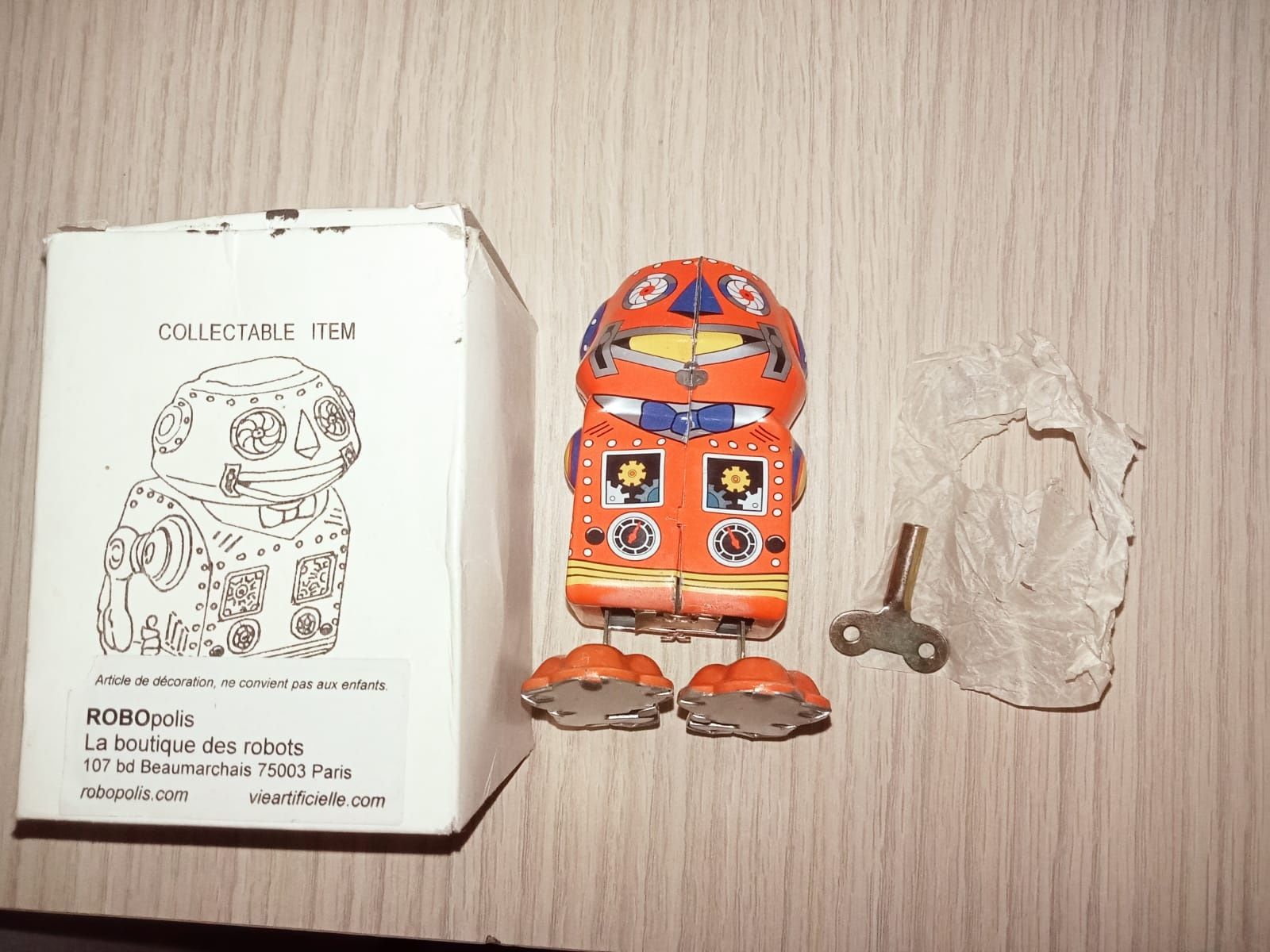 Jucărie de colecție  Robo polis metalic cu cheita