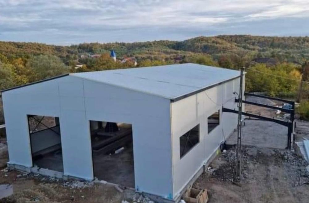 Vând din stoc  hală metalică 10x25x5