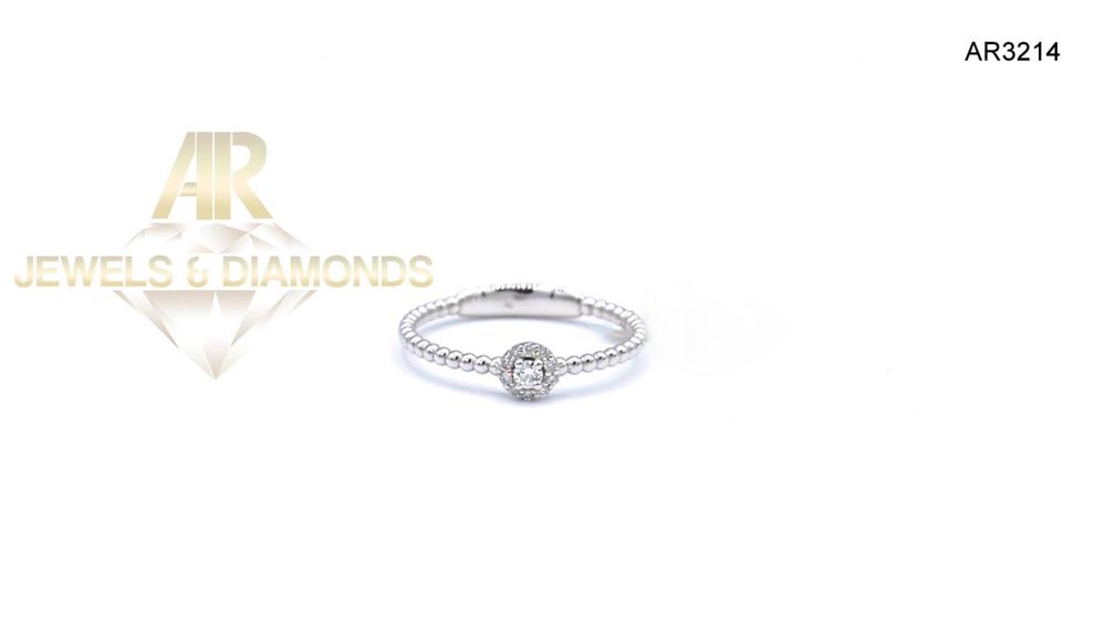 Inel Aur Alb cu Diamant model nou ARJEWELS(AR3214)