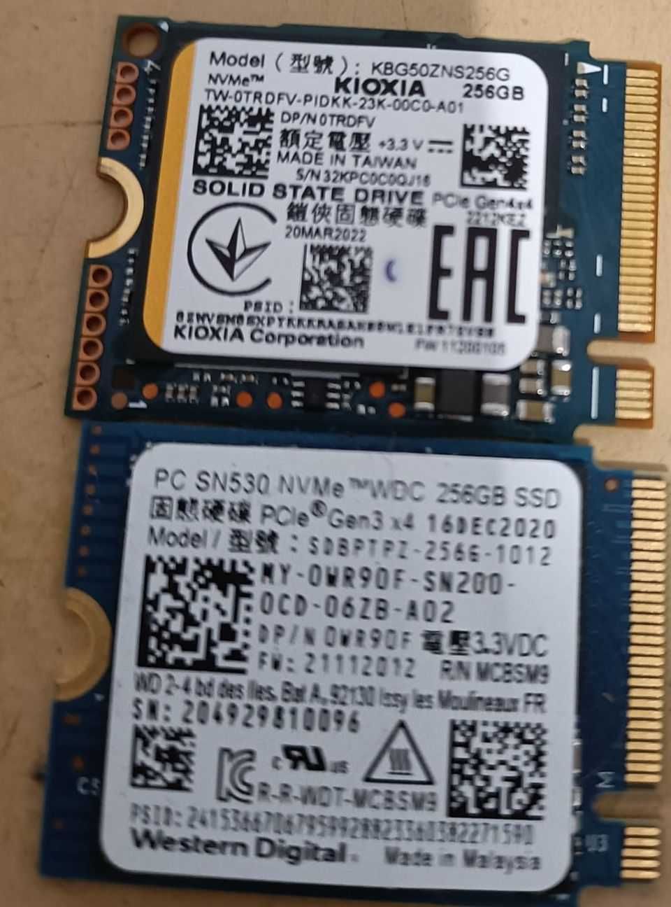 vand ssd m2 2230 wd sn530 pcie 3.0/kioxia pciex 4.0 3/42 zile